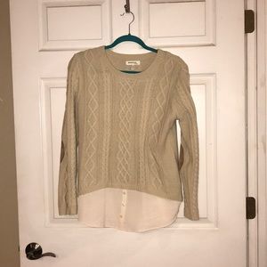 Cream sweater with cute embellishments